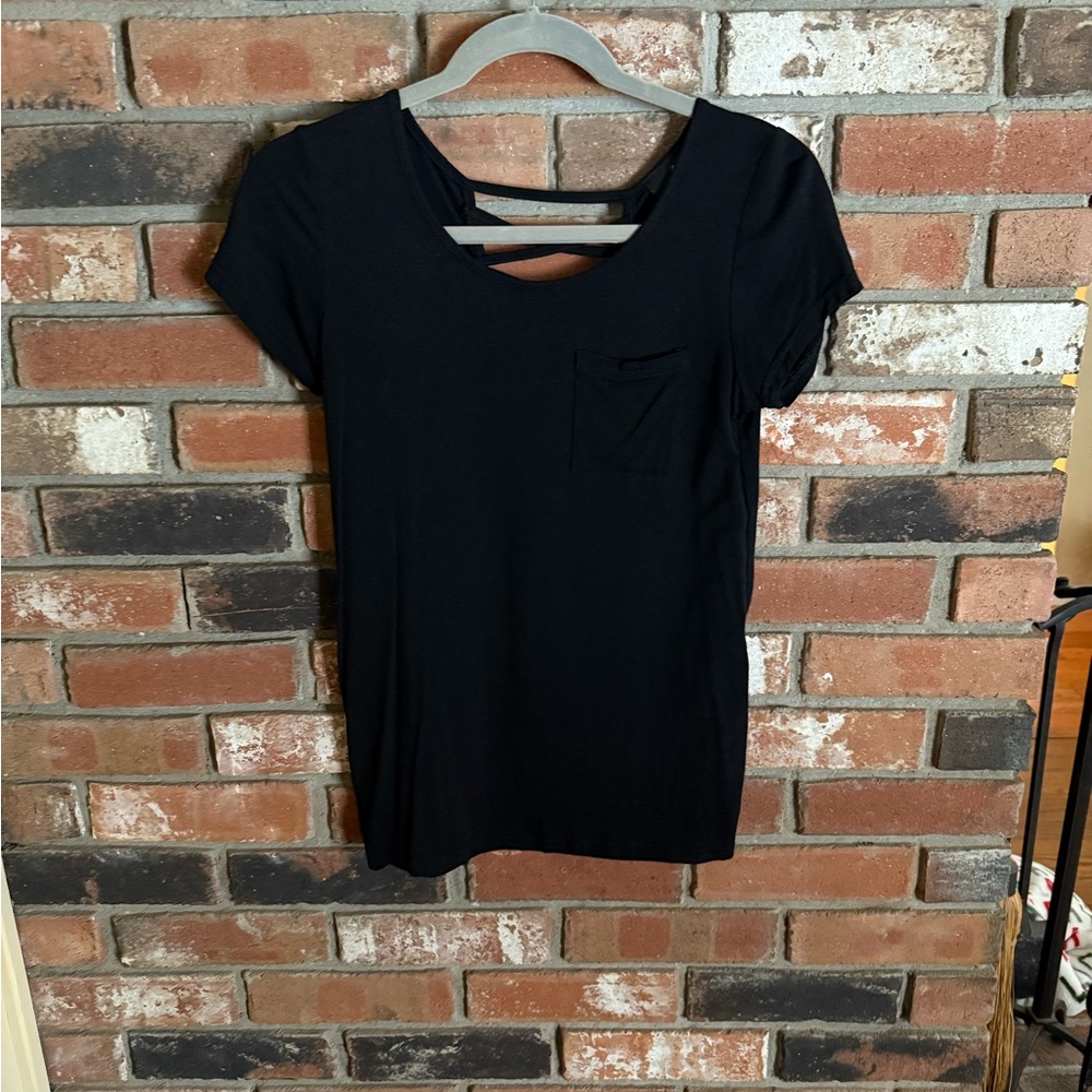 Angie Black Short Sleeve Tee